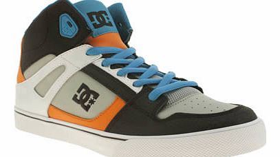 kids dc shoes black & grey spartan hi boys