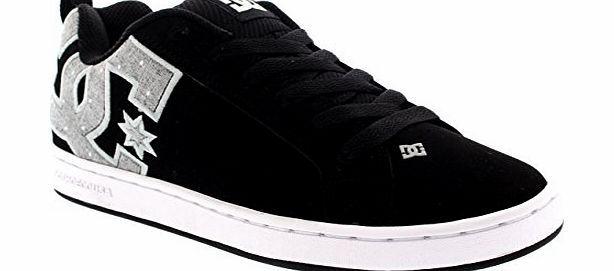 DC Womens DC Shoes Court Graffik Suede Lace Up Low Top Skate Shoes Trainers - Black/Blue - 5