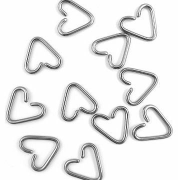 - 10 x 1.2mm (16g) Solid Titanium Heart - 10mm