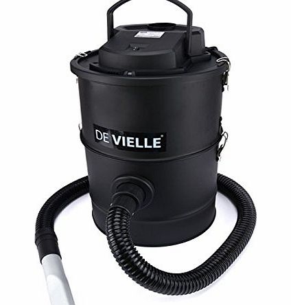 De Vielle 1200W Fireplace Fire Stove Wood Burner Vacuum Ash Vac Appliance (25 Litre)