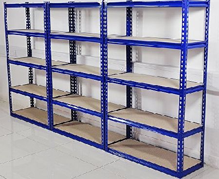 DEALSONLINECOUK 1 PACK 76CM WIDE 5 TIER HEAVY DUTY STEEL WAREHOUSE RACKING GARAGE FREE STANDING SHELVING STORAGE