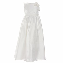 Debut Red Girls cream organza dress