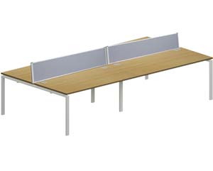 Deco double depth/double width desks with screens