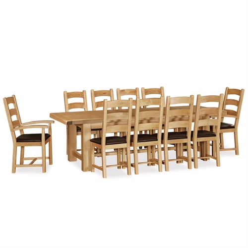 Delaware Oak Extra Large Dining Set 599.024