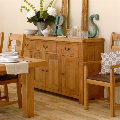 Delaware Oak Sideboard, Extending Dining Table