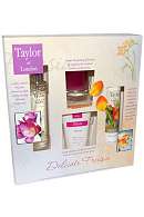 Taylor of London Delicate Freesia EDT Spray 50ml,Shower Gel 75ml Body Spray 100ml, Candle