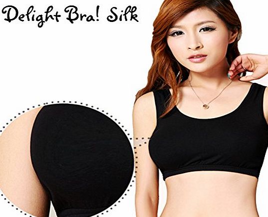 Delight Bra!� Delight Bra! SILK ? Natural Pure Comfort ? Black ~ Medium UK Size 10-12