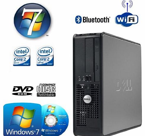 OptiPlex 755 - Intel Core 2 Duo Processor E6550 2.33GHz (vPro) Processor - 500GB Hard Drive - 4GB Memory (RAM) - DVD Writer - Wi Fi & Bluetooth Enabled - Windows 7 Professional (with Genuine