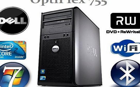 Dell OptiPlex 755 Minitower Desktop Computer - Intel Core 2 Duo Processor E6550 2.33GHz (vPro) Processor - 500GB Hard Drive - 4GB Memory (RAM) - DVD Writer - Wi Fi 