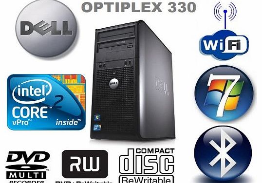 Dell Windows 7 - Dell OptiPlex 330 Mini Tower (MT) Computer - Powerful Intel Core 2 Duo 3.0GHz Processor - Massive 500GB Hard Drive - 4GB RAM - DVD-RW (ReWriter) - WiFi 