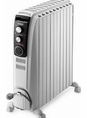 DeLonghi  Dragon-4 TRD4 1025T Oil Filled Radiator with Timer, 2.5 Kilowatt - White