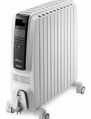 DeLonghi Dragon-4 TRD4 1025E Oil Filled Radiator with Timer/ Electronic Climate Control, 2.5 Kilowatt - White