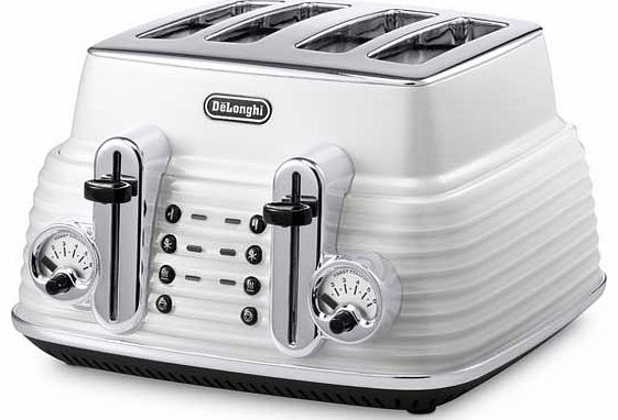 De`Longhi Scultura 4 Slice Toaster - White