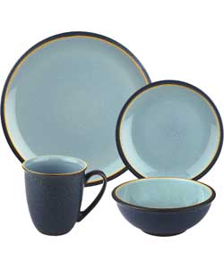 16 Piece Stoneware Dinner Set - Blue