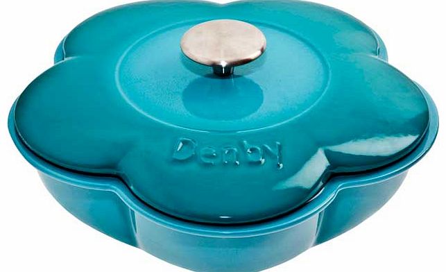 Denby Flower Shape Casserole - Azure