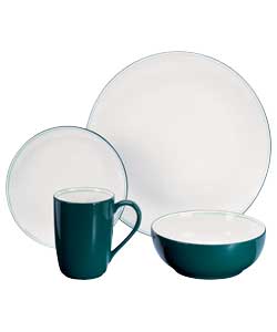 Green Bistro 16 Piece Fine China Dinner Set