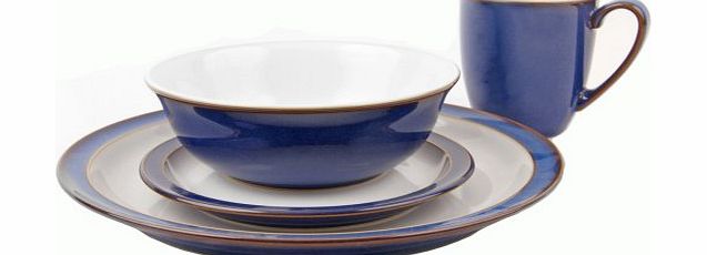 Denby Imperial Blue 16 Piece Boxed Tableware Set