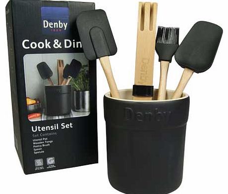 Denby Jet 5 Piece Utensil Set