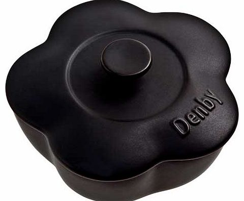 Jet Black Flower Mini Casserole Dish