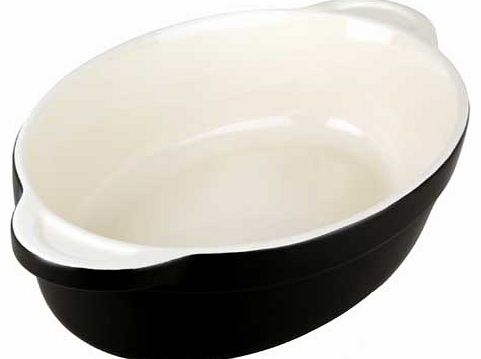 Denby Jet Black Medium Oval Oven Dish