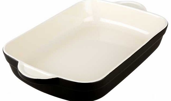 Medium Oblong Dish - Jet Black