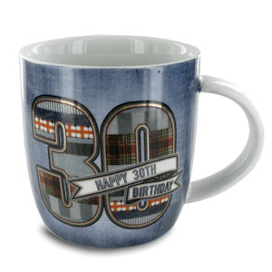 Denim Style Happy 30th Birthday Mug