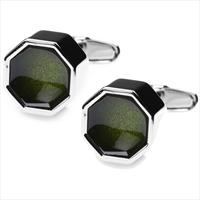 Green Roman Jewell Cufflinks by