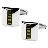 Green Squ Fivebar Cufflinks by