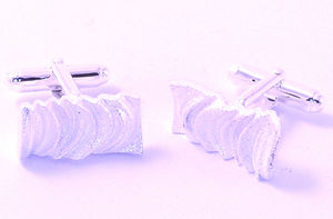 Silver Ripple Cufflinks