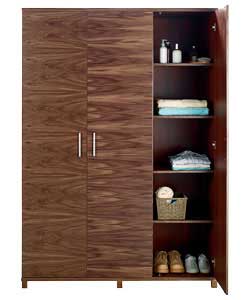 Denver 3-Door Robe - Walnut