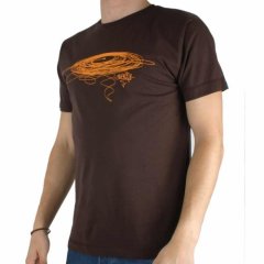 Mens Dephect Vinyl Brown Tee Dark Brown