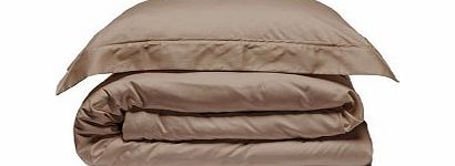 Descamps Cotton Satin Plain Dye Bedding Poivre Fitted
