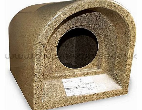 desco engineering Mr Snugs Outdoor Cat Kennel - Stone Colour