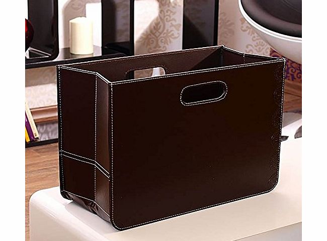 DESIGN DELIGHTS DESIGN NEWSPAPER RACK dark brown magazine box news paper basket from XTRADEFACTORY