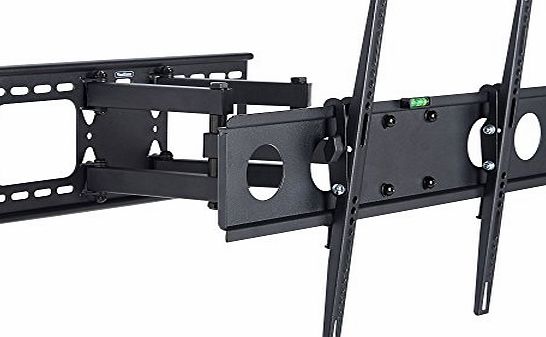 Designer Habitat VonHaus Double Arm Cantilever TV Wall Mount Bracket with Swivel and Tilt- for 32``-55`` LCD LED Plasma Flat Panels - Heavy Gauge Reinforced Steel