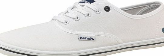 Designer ME Mens Bench Injected Canvas Pumps White/Navy Guys Gents (9 UK 9 EUR 43)