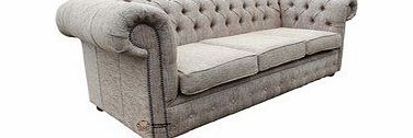 Designer Sofas4u Chesterfield 3 Seater Settee Tiffiny Sky Plain Fabric Sofa Offer