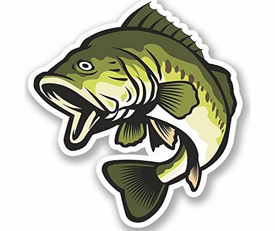 DestinationVinyl 2 x Fish Vinyl Sticker iPad Laptop Car Bike Fishing Box Tackle Dad Gift #4437 (8.5cm Wide x 10cm Tall)