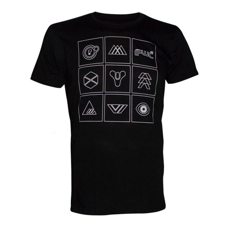 White Symbols Box Grid Large T-shirt