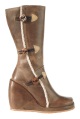 disko toggle detail wedge calf-length boots