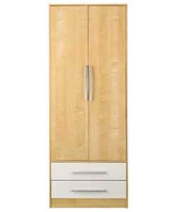 2 Door 2 Drawer Wardrobe - Cream