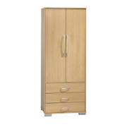 2 Door 3 Drawer Wardrobe- Beech effect