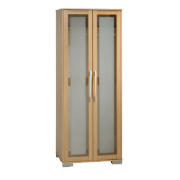 2 Glass Door Wardrobe- Beech effect