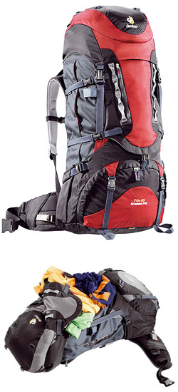 Deuter AIRCONTACT PRO 70 15 - CRANBERRY BLACK