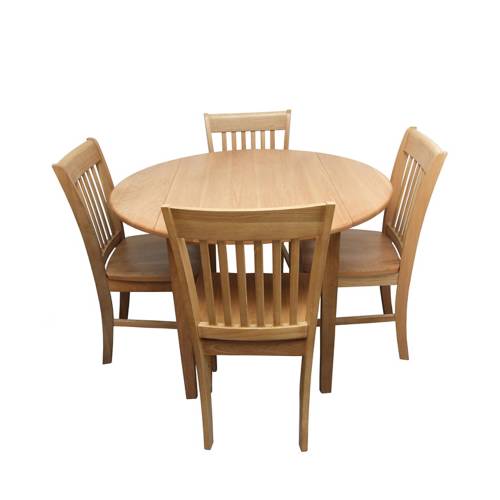 Devon Oak Dining Furniture Devon Oak Dining Set with Drop Leaf Table 471.006