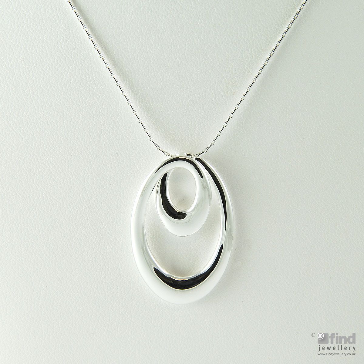 Sterling Silver Spiral Necklace