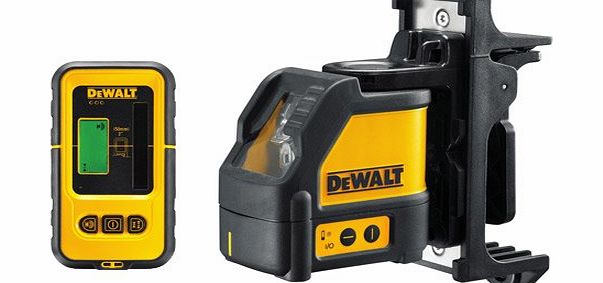 DeWalt 2-Way Self-Levelling Ultra Bright Cross Line Laser with DE0892 Detector