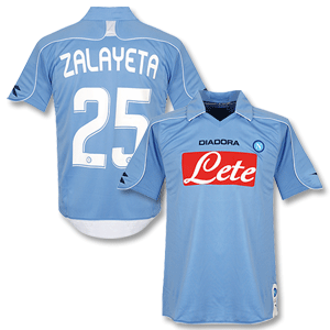 Diadora 08-09 Napoli Home Shirt   Zalayeta 25