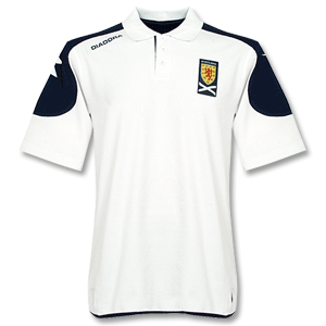 Diadora 08-09 Scotland Polo Shirt - white