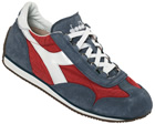 Diadora Equipe Red/White/Blue Stonewashed Trainers